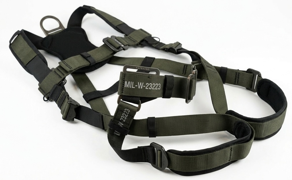 MIL-W-23223 Type I, II, III, IV, V, VI, VII, VIII, IX Sangle parachutisme
